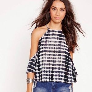 NWT! Missguided Tie Dye Cold Shoulder Tank
